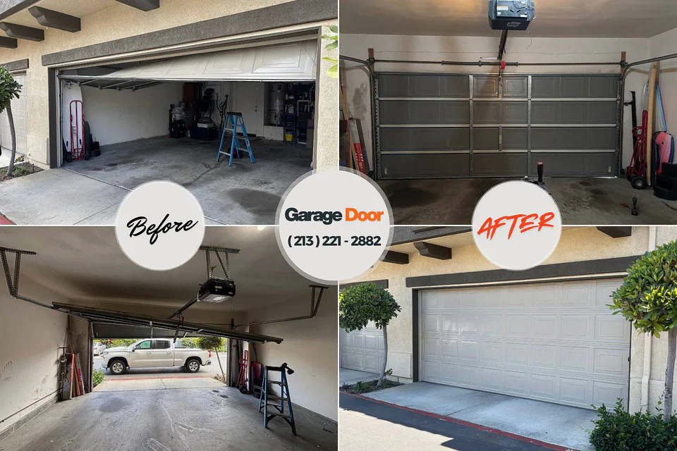 Before and after: garage door repair Hartford, KY